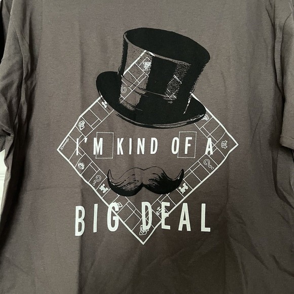NWOT Delta Pro Weight Monopoly i’m kind of a big deal shirt fun Brown L - Picture 3 of 5